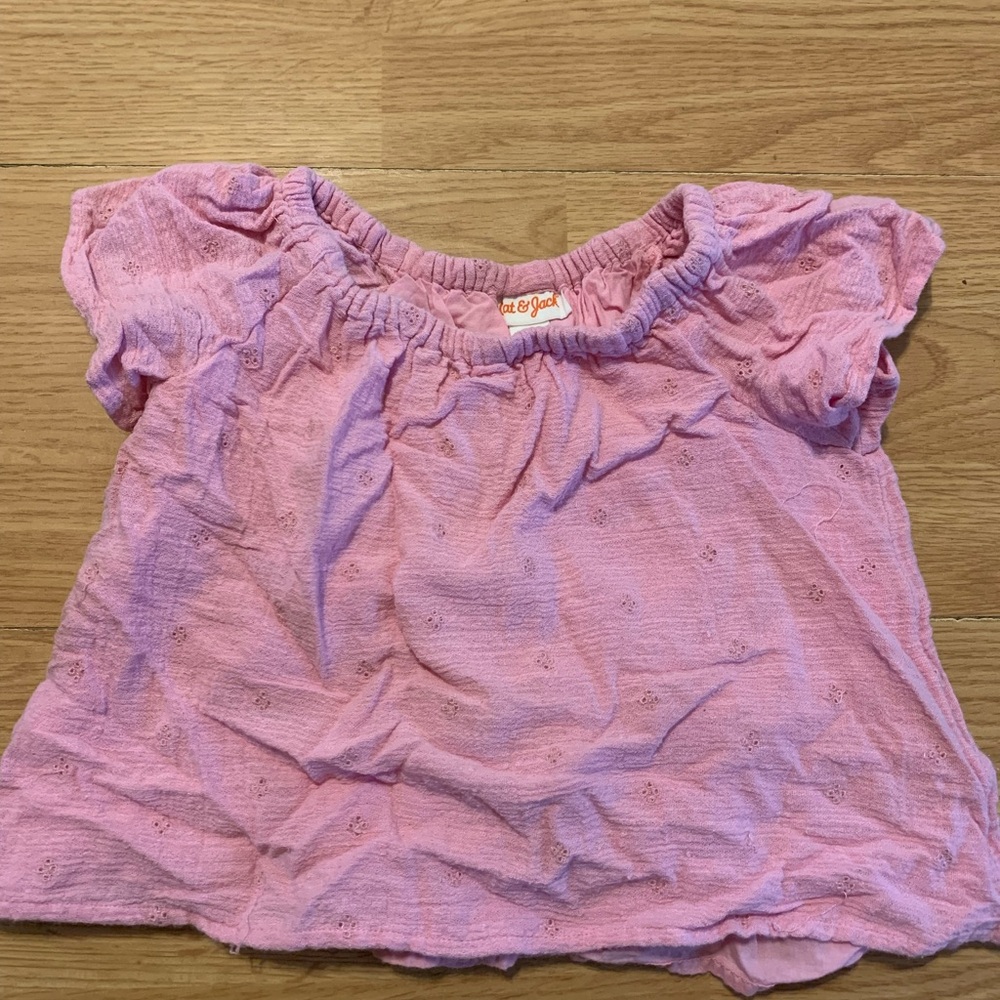 Cat & Jack Lavender-Pink Short Sleeve Girls' Top